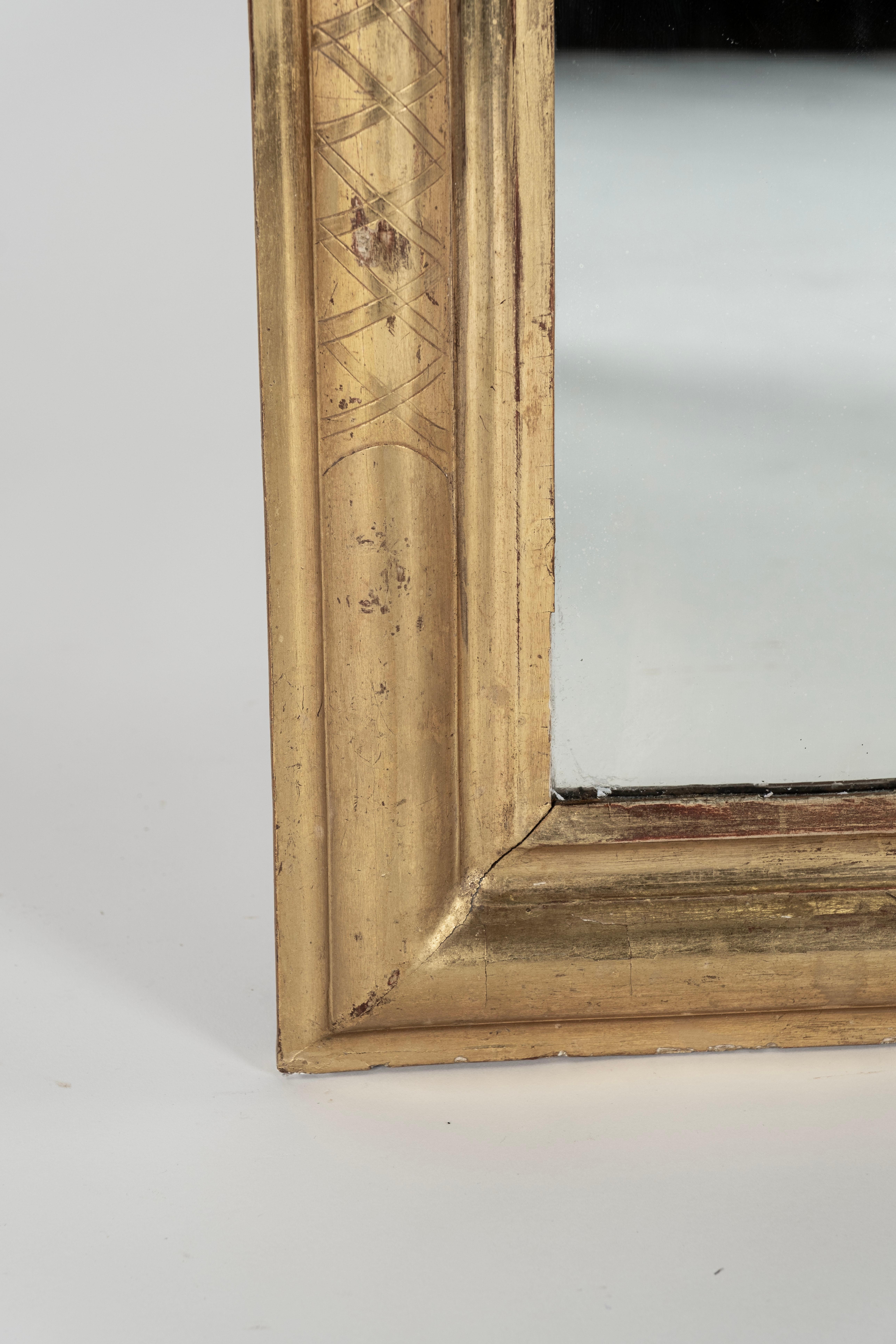 Louis-Philippe Miroir doré Louis Philippe du 19ème siècle en vente