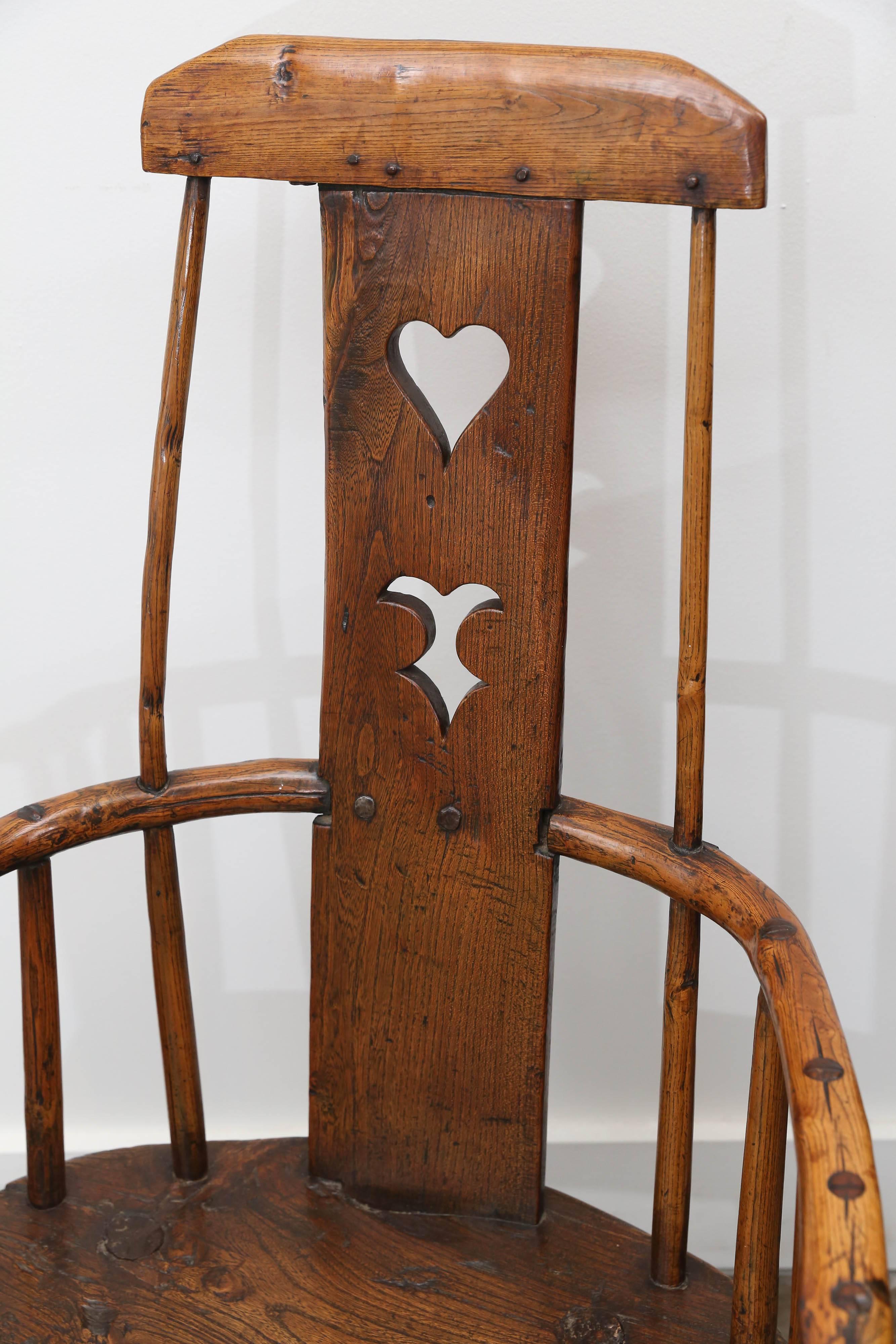 English 18th Century Welsh Country Folk Art Chair