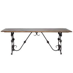 Iron and Wood Dining Table