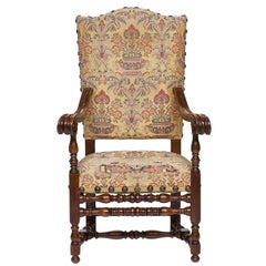 19th Century Italian Walnut Armchair