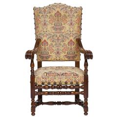 19th Century Italian Walnut Armchair 6