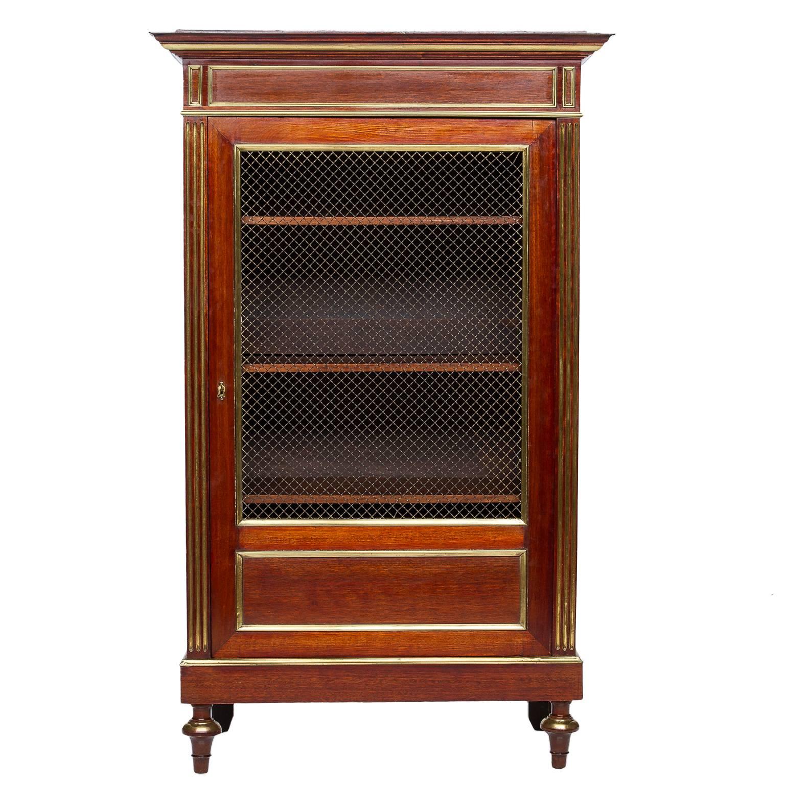 19th Century Mahogany Empire Vitrine