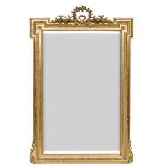 19th Century Louis XVI Gold Leaf Mirror