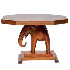 20th Century Ashanti Carved Table and Elephant Base