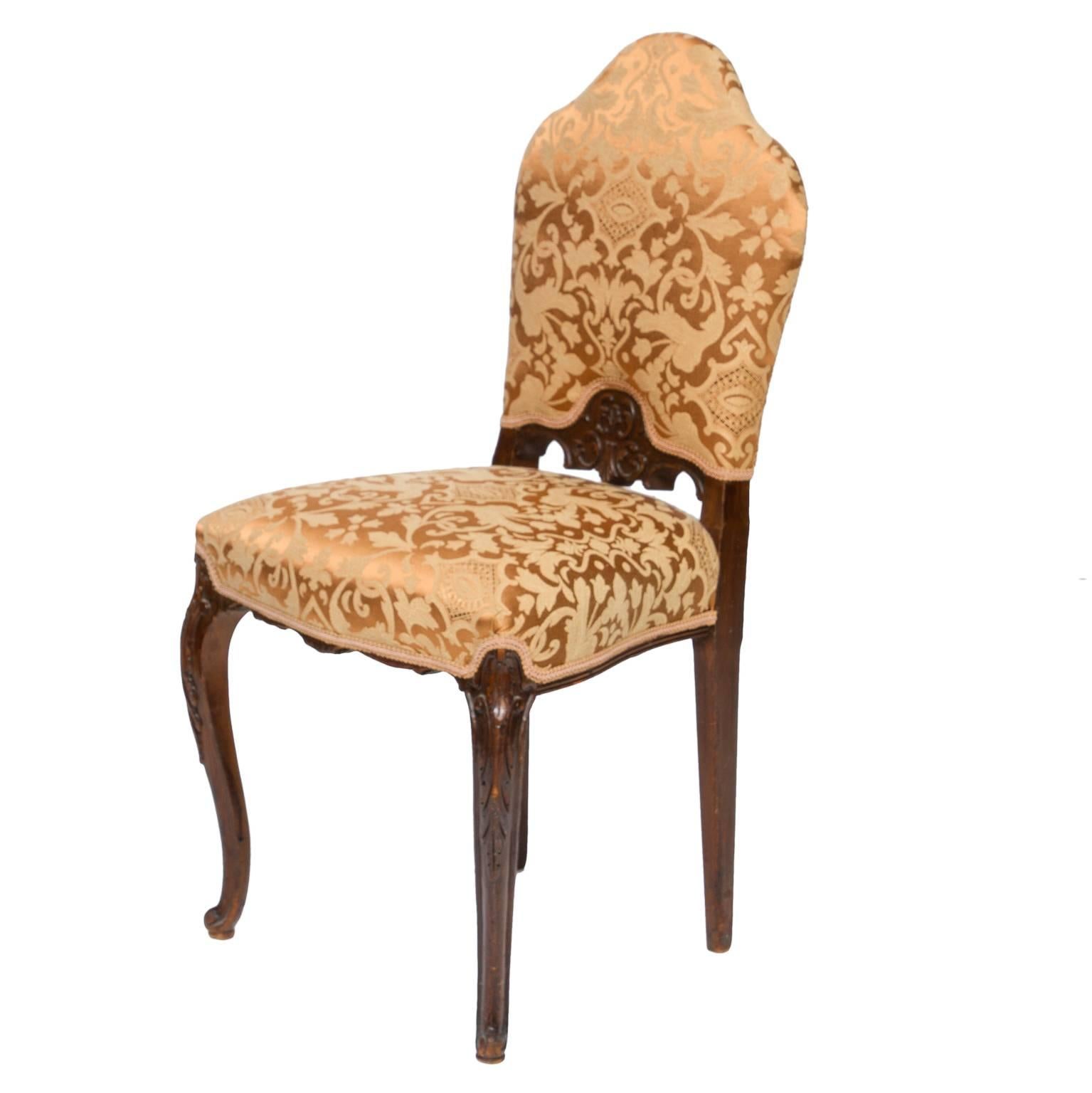 19th Century, French, Walnut Vanity Chair