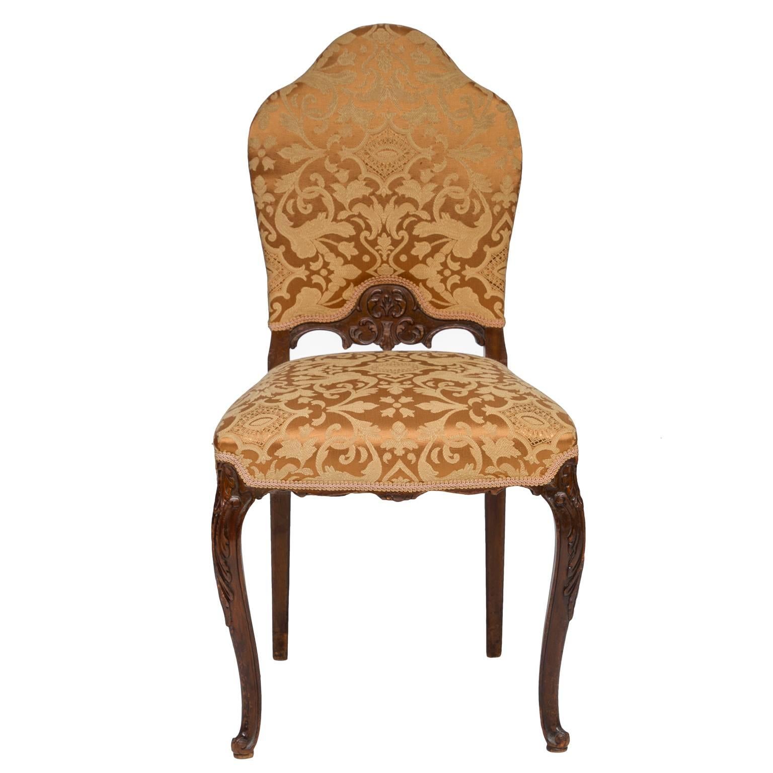 Louis XV 19th Century, French, Walnut Vanity Chair
