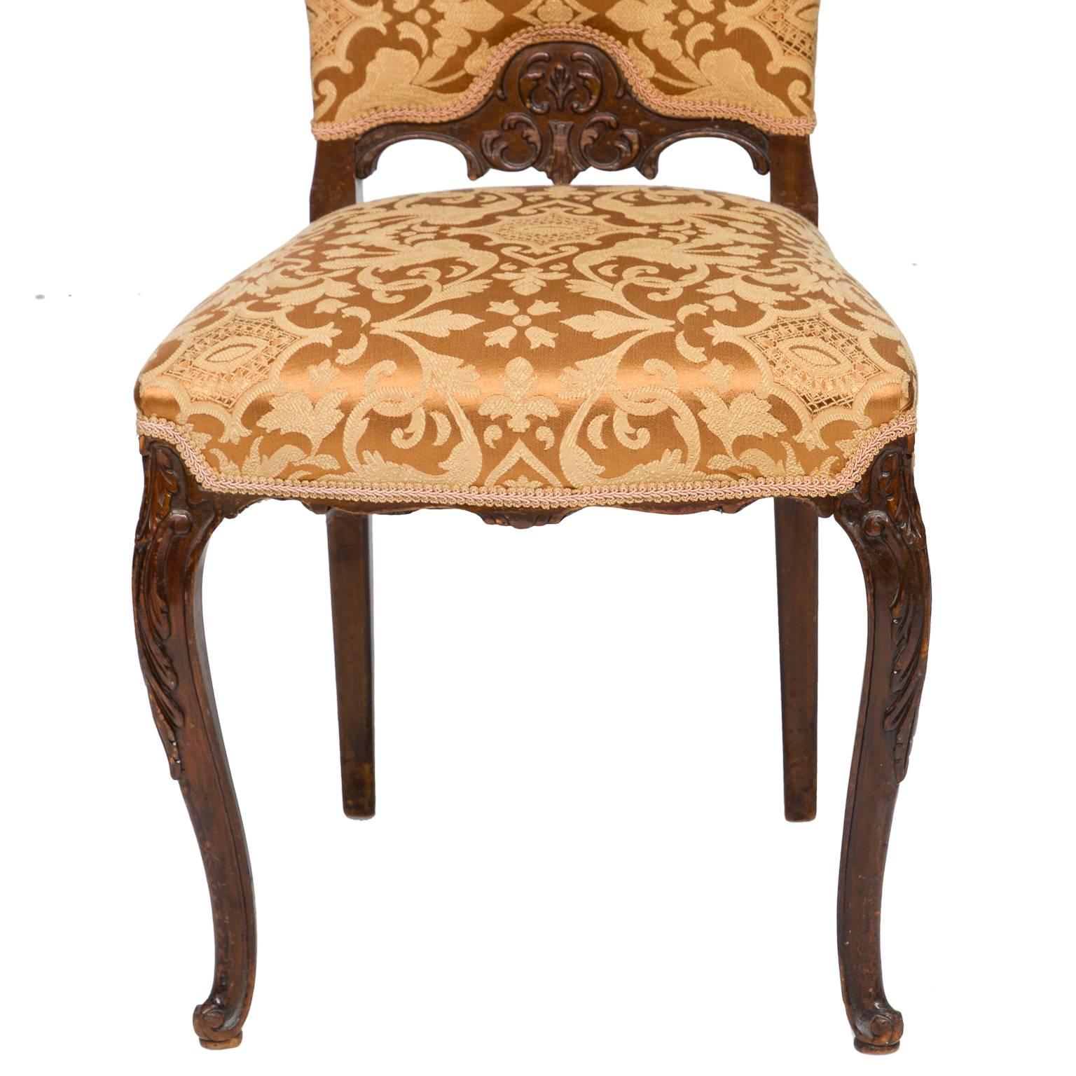 Late 19th Century 19th Century, French, Walnut Vanity Chair