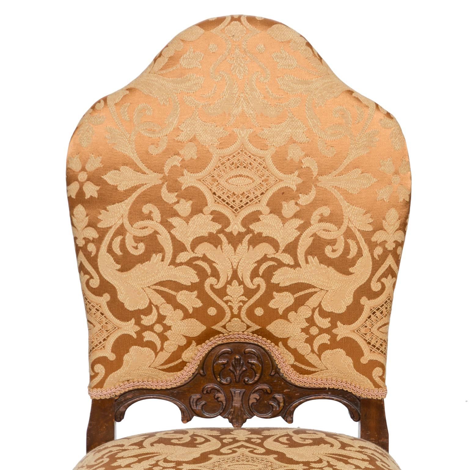 19th Century, French, Walnut Vanity Chair 1