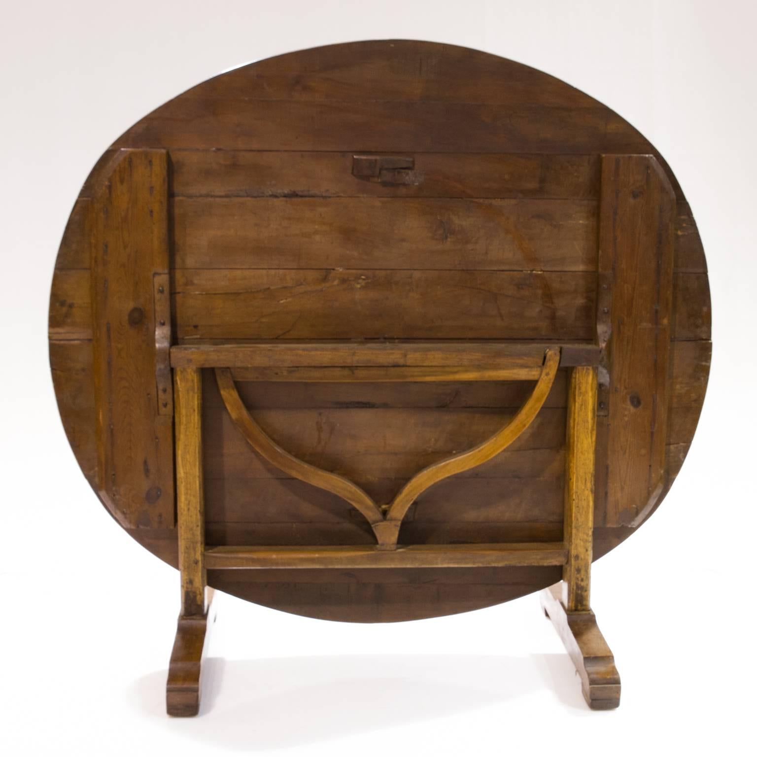 Woodwork 19th Century Large Cherrywood Wine Tasting Table