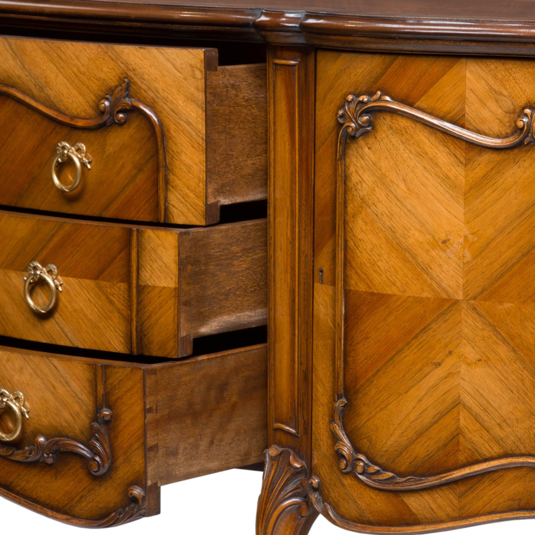 Early 20th Century French Provincial Walnut Buffet