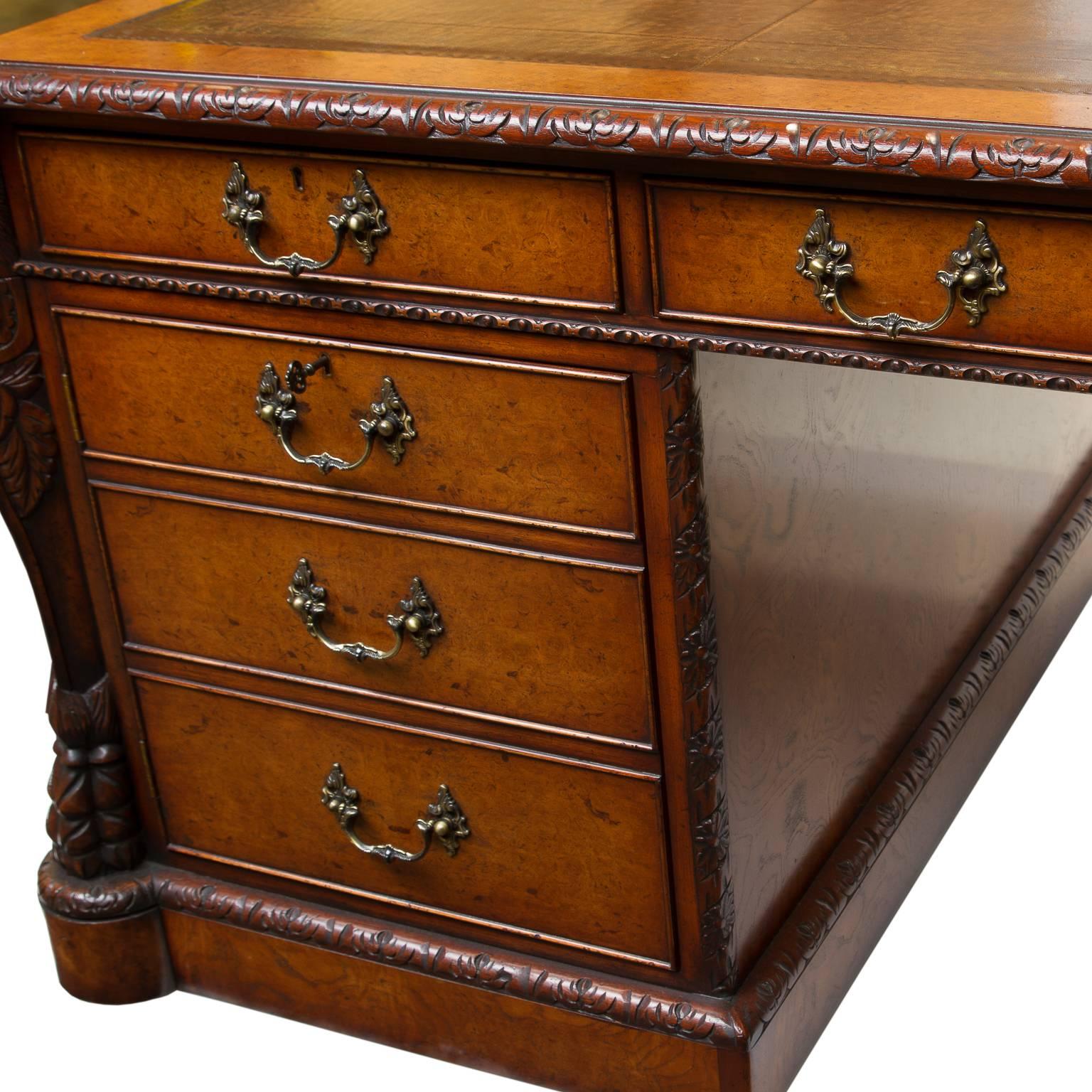 English Made Chippendale Partners Desk 4
