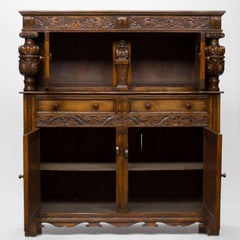 1920s Lancashire Oak Court-Cupboard