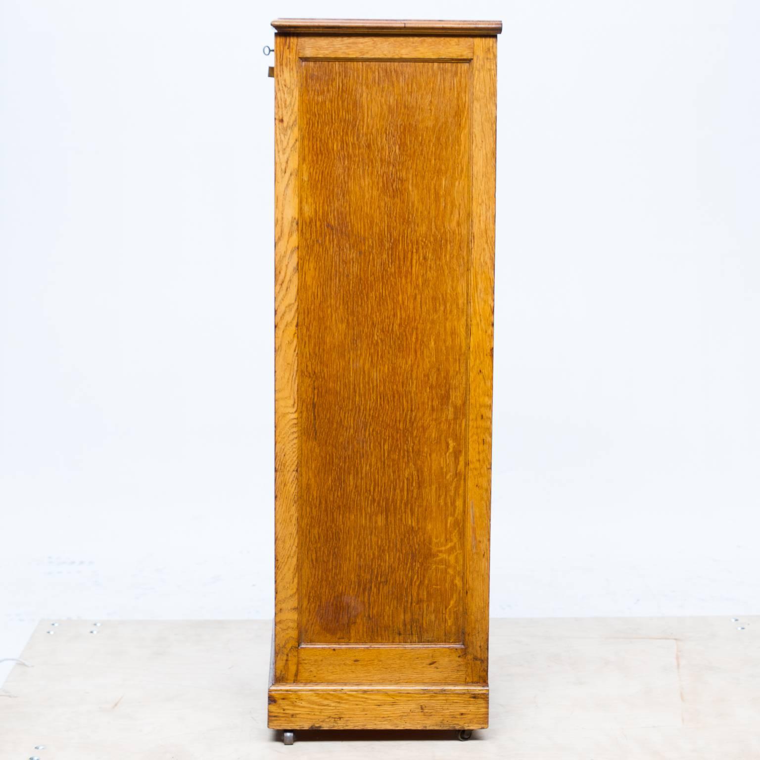 English Vintage Oak File Cabinet from England
