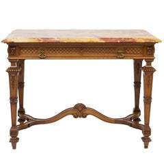 Antique 19th Century, French Renaissance Marble-Top Table