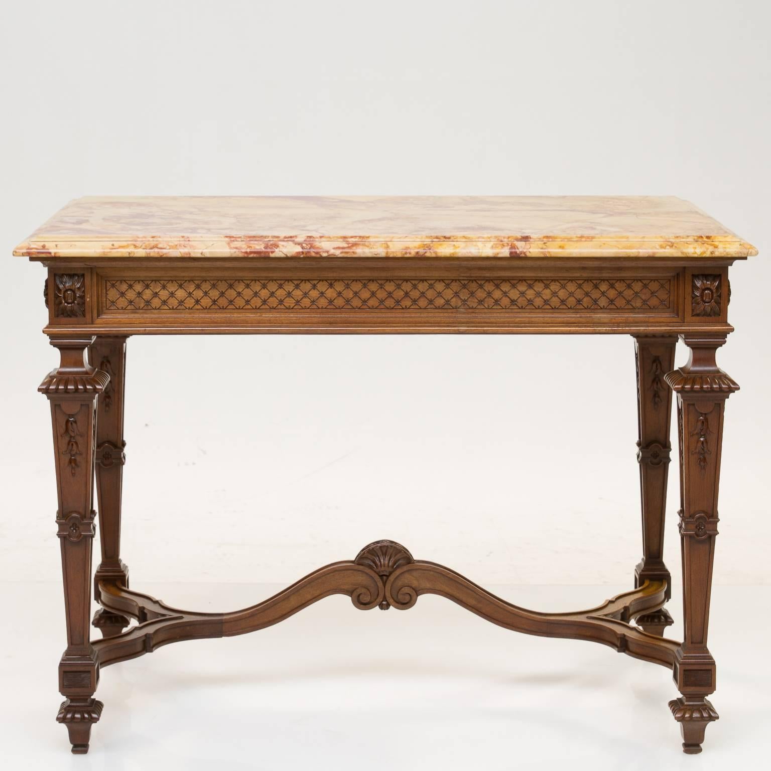 19th Century, French Renaissance Marble-Top Table 3