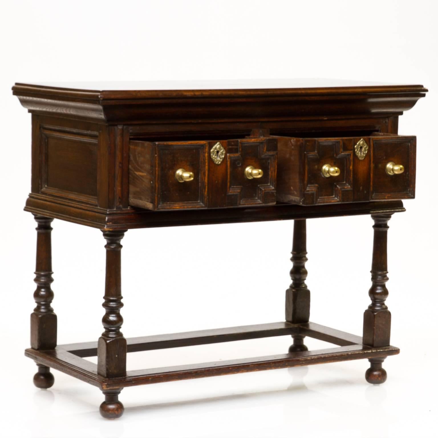 Elizabethan 19th Century English Oak Console