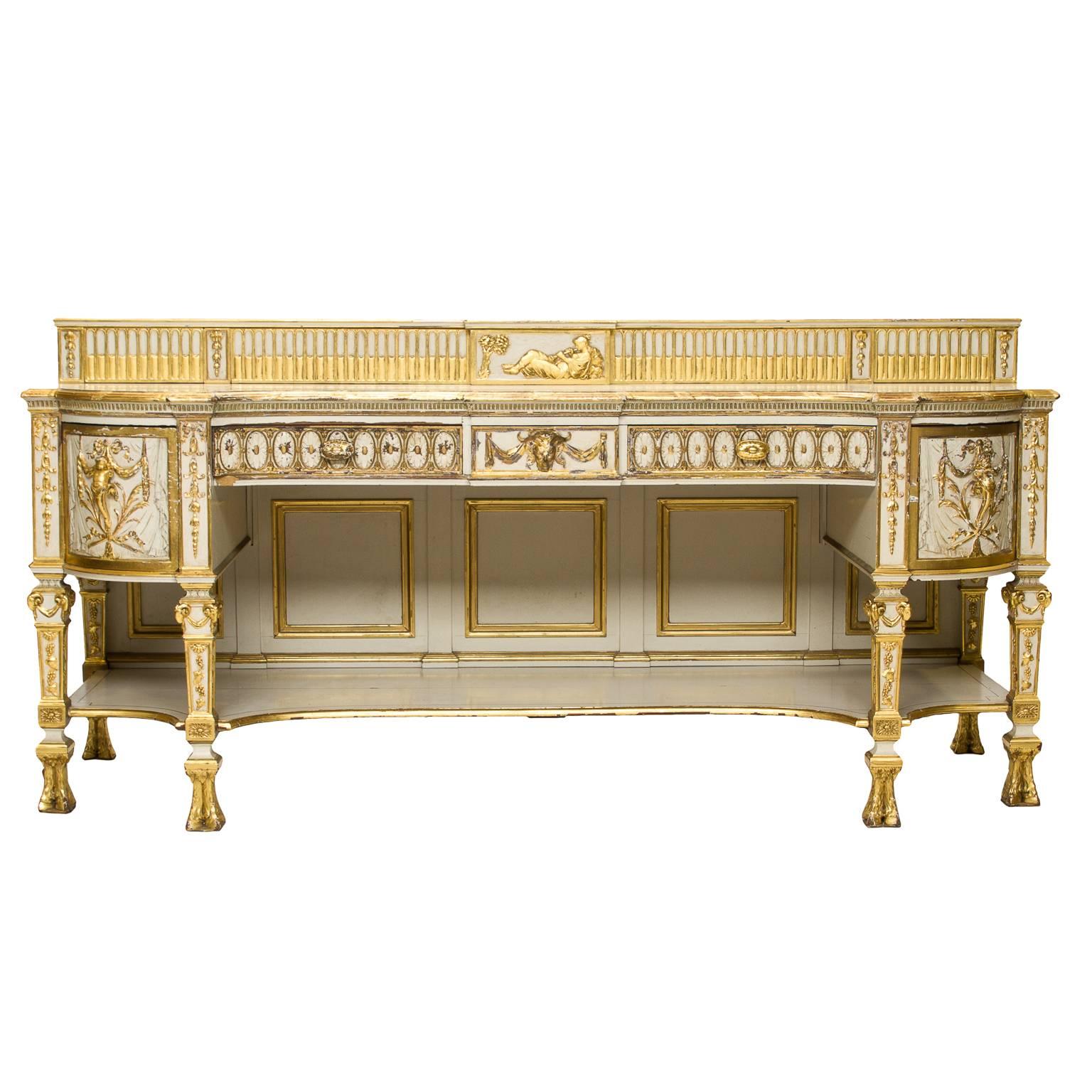 19th Century Neoclassical Style Painted Sideboard