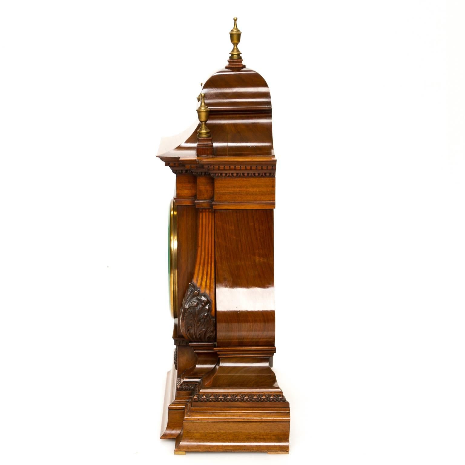 19th Century English Large Mantle Clock with Fusée Movement 1