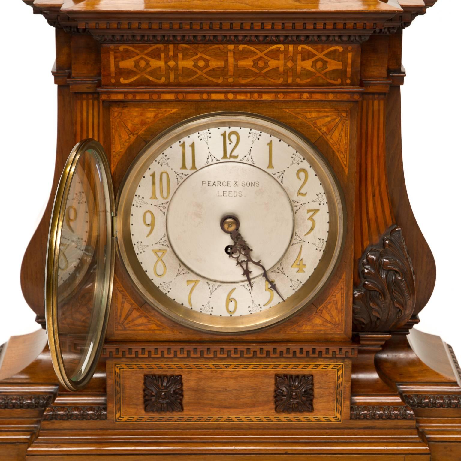 19th Century English Large Mantle Clock with Fusée Movement 4