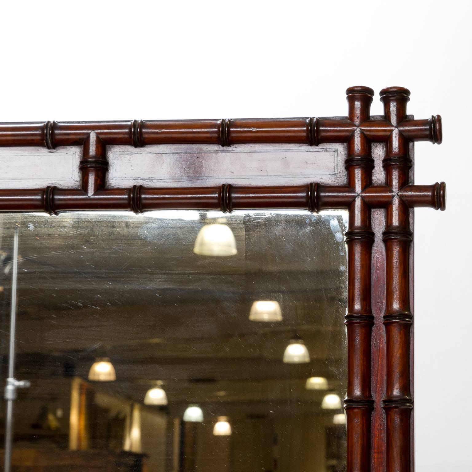 Inlay 19th Century English Pedestal Sideboard with Mirror Back