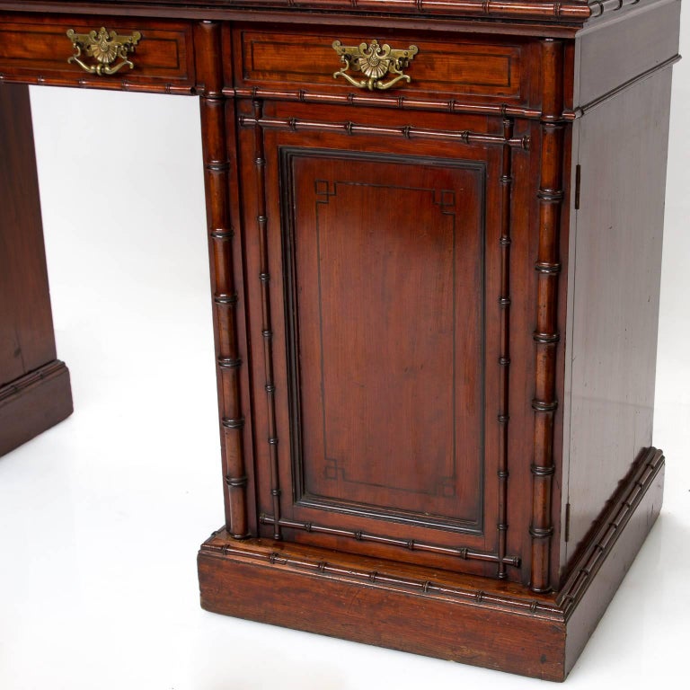 19th Century English Pedestal Sideboard with Mirror Back at 1stDibs