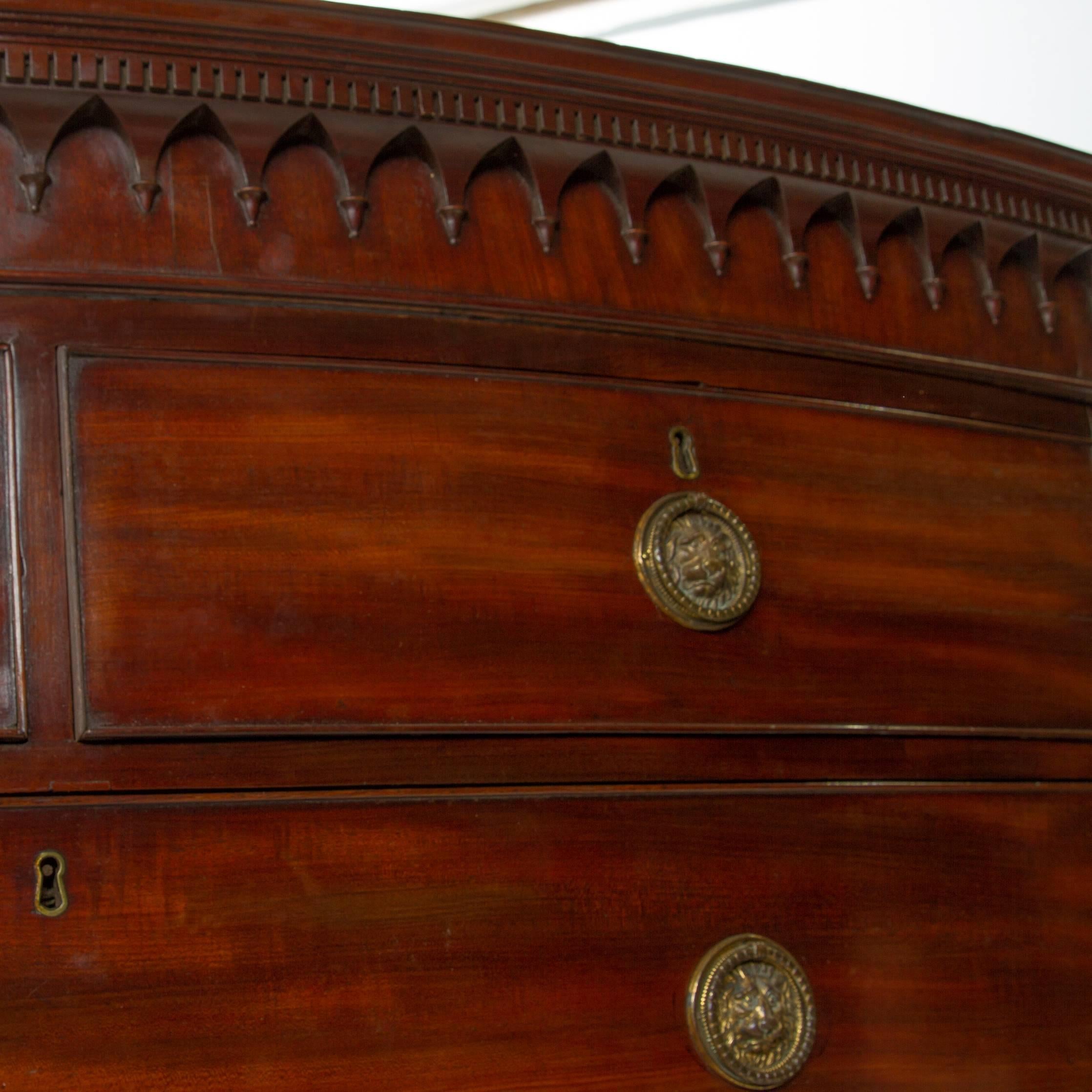 Early 19th Century 19th Century Bow Front Chest on Chest