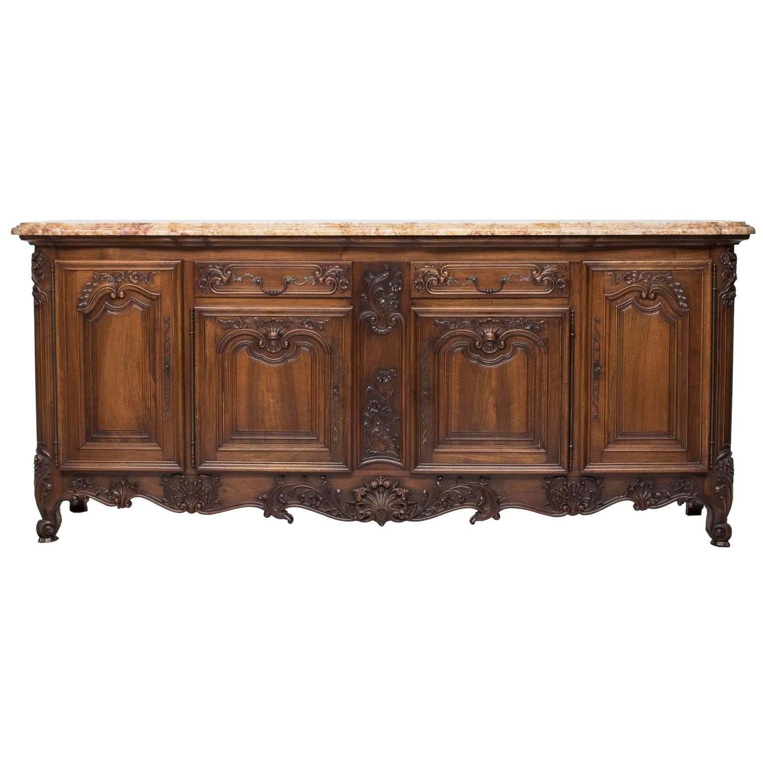 19th Century Louis XV Walnut Enfilade