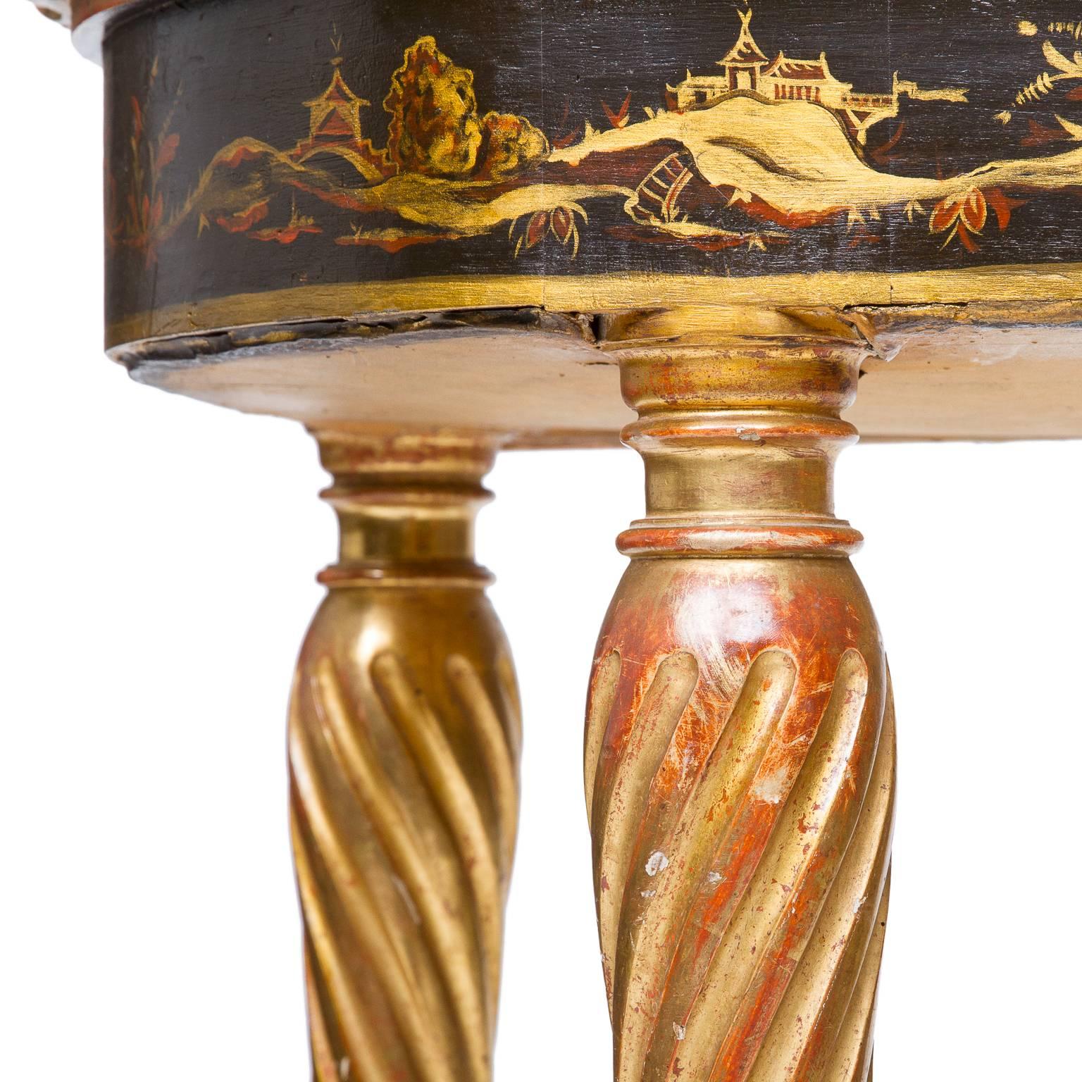 19th Century Chinoiserie Console with Lift Top Jardinière 3