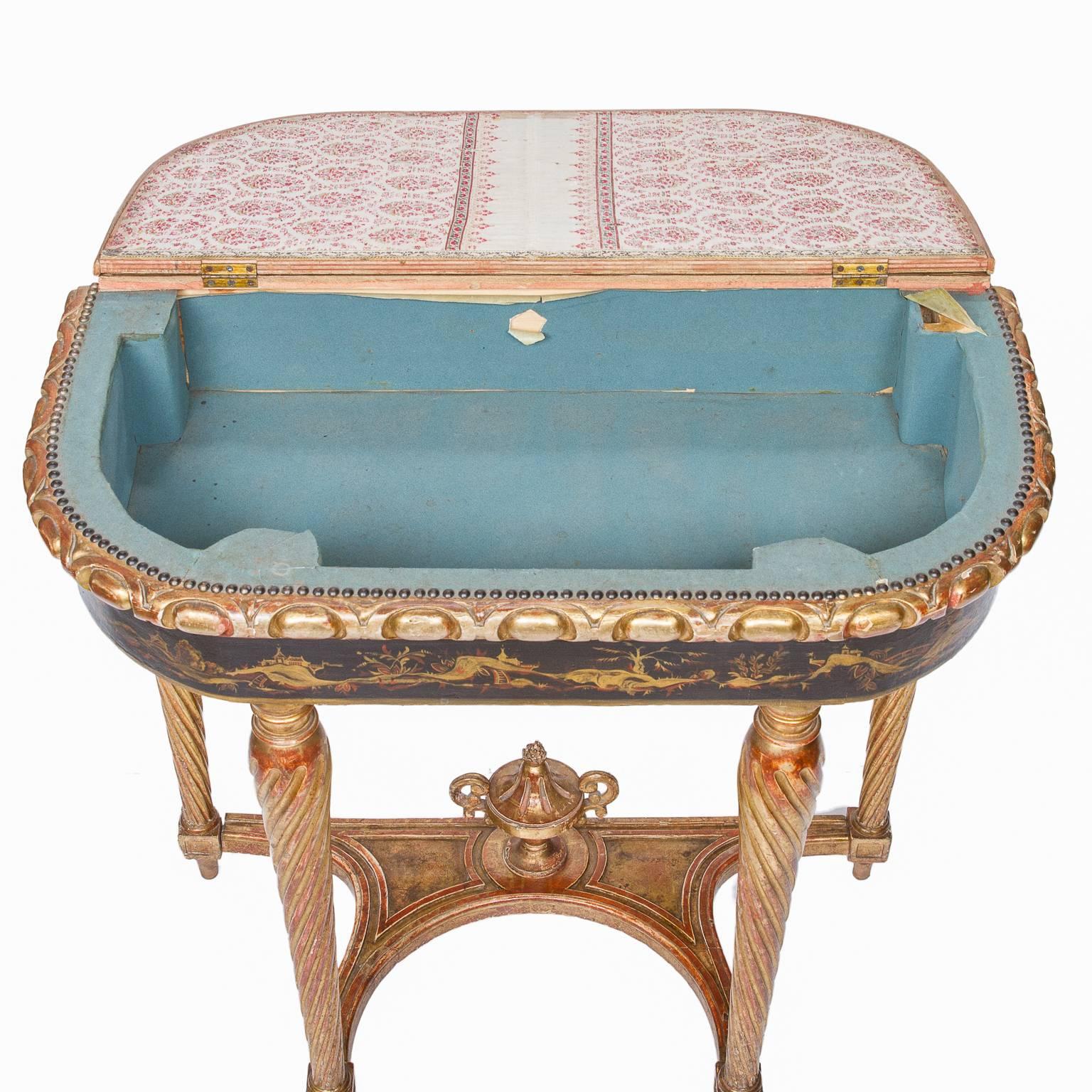 19th Century Chinoiserie Console with Lift Top Jardinière 1