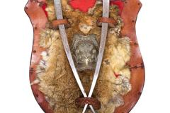 Italian Crest with a Breast Plate, Fur and Swords