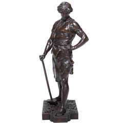 French Bronze Statue, Pax et Labor by E. L. Picault