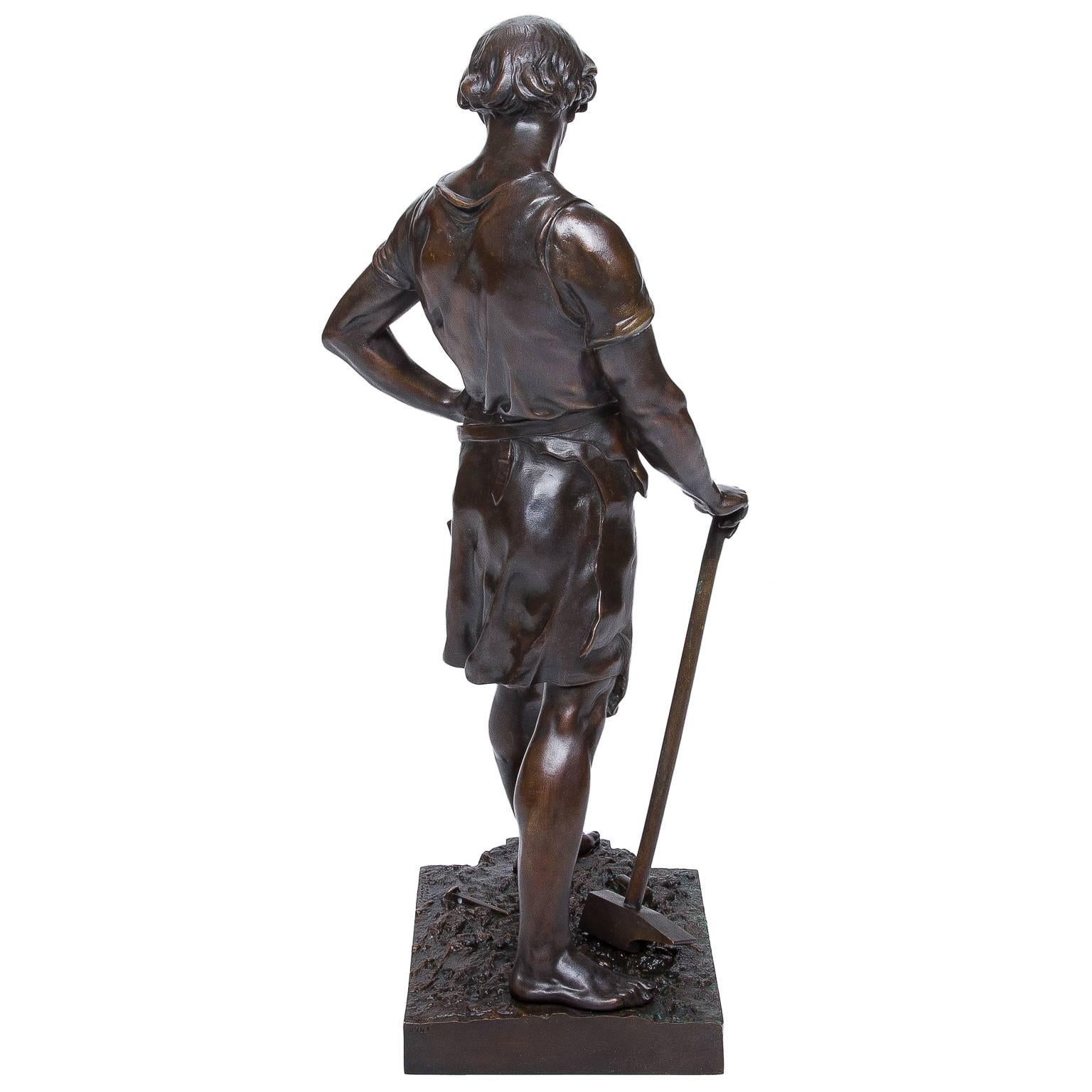 French Bronze Statue, Pax et Labor by E. L. Picault In Excellent Condition In Hixson, TN