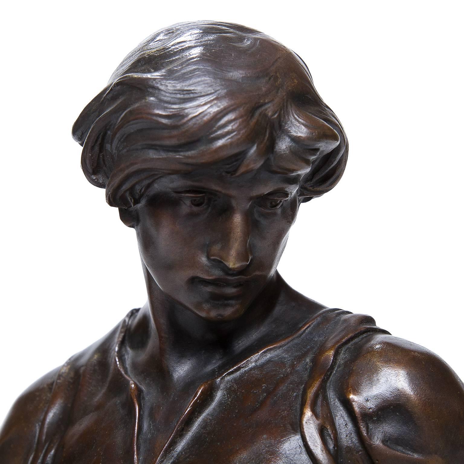 French Bronze Statue, Pax et Labor by E. L. Picault 1