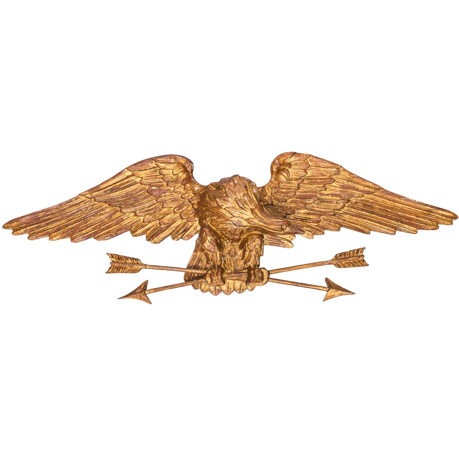 Italian Carved Eagle Holding Arrows by Palladio