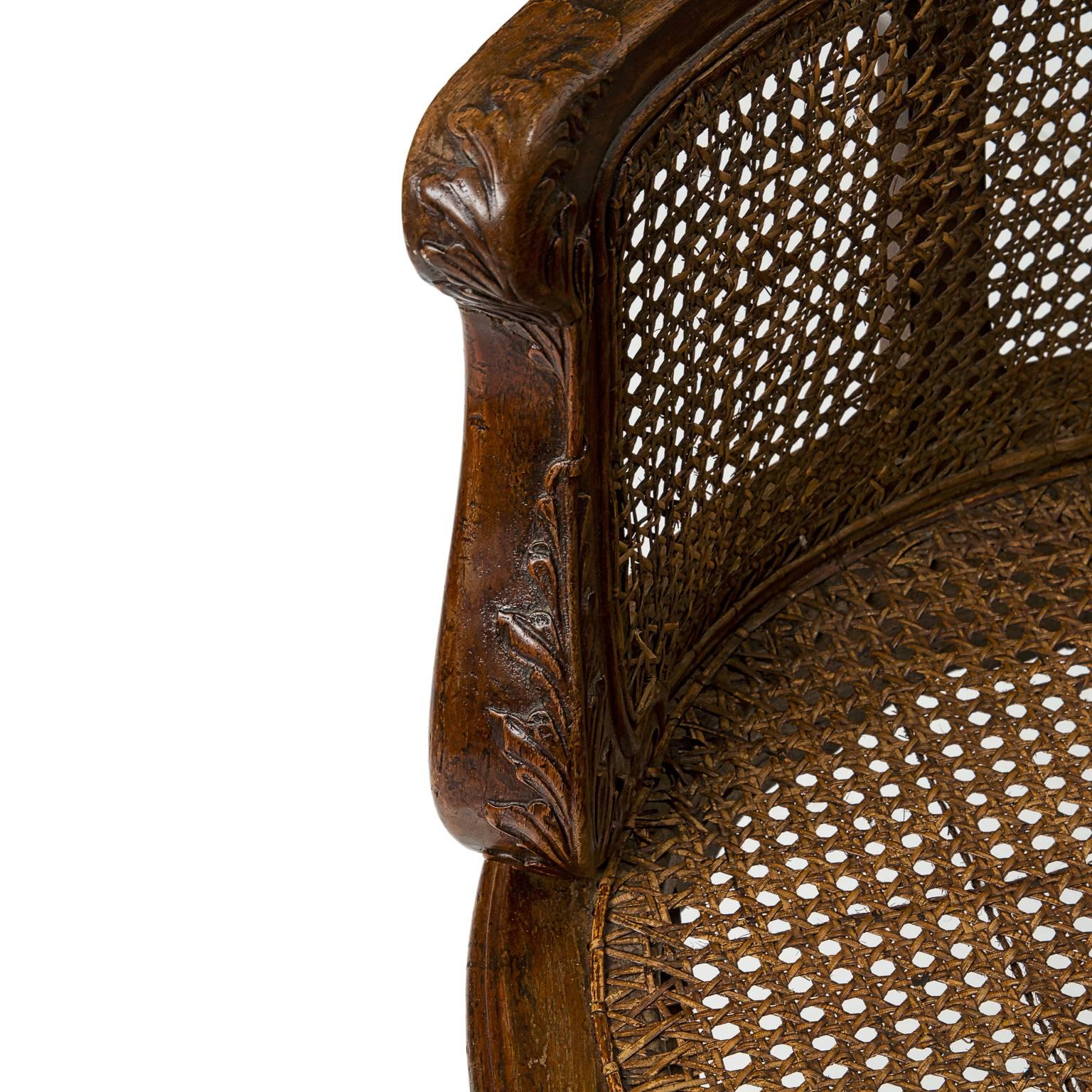 Louis XV Walnut Settee 1