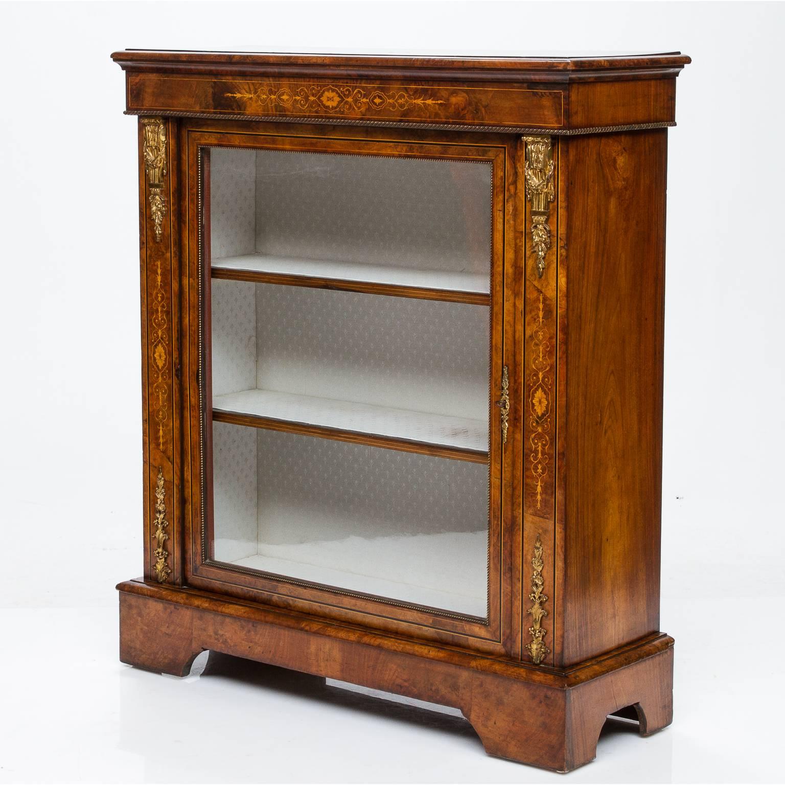 Late 19th Century 19th Century English Inlaid Narrow Cabinet