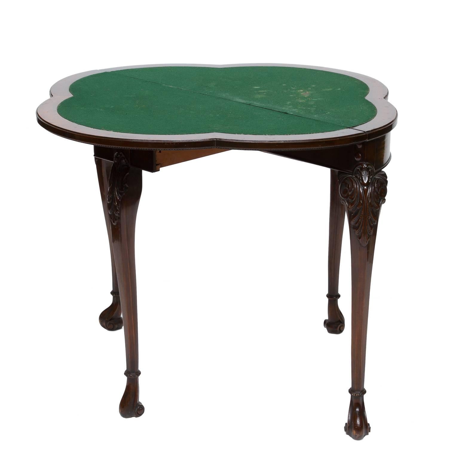 20th Century 19th Century English Burl Walnut Flip-Top Game Table