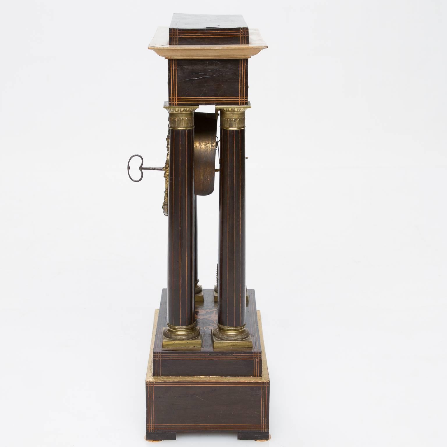 19th Century French Portico Mantel Clock 1