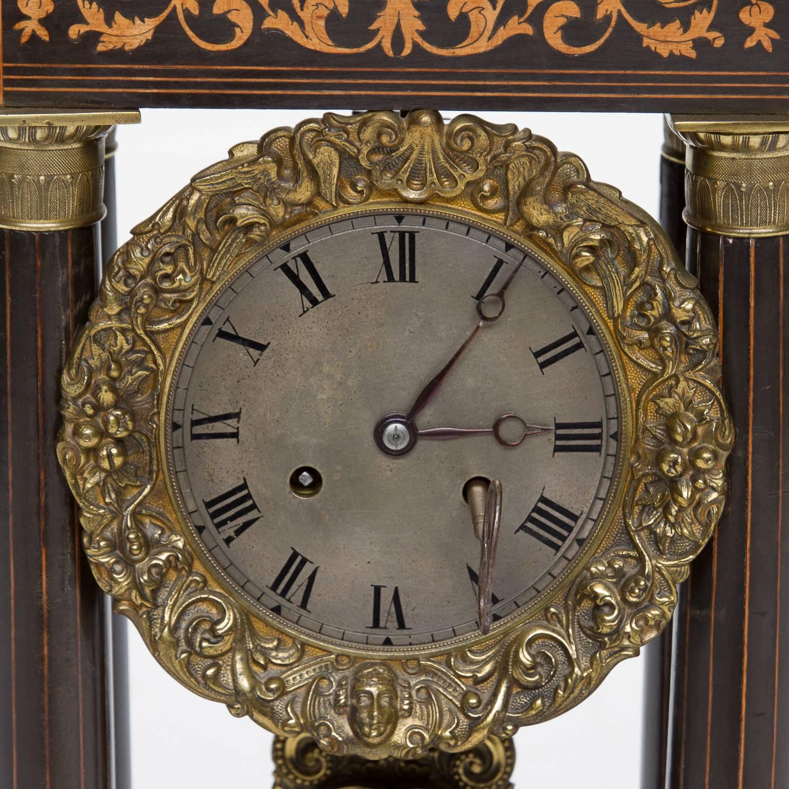 19th Century French Portico Mantel Clock 2