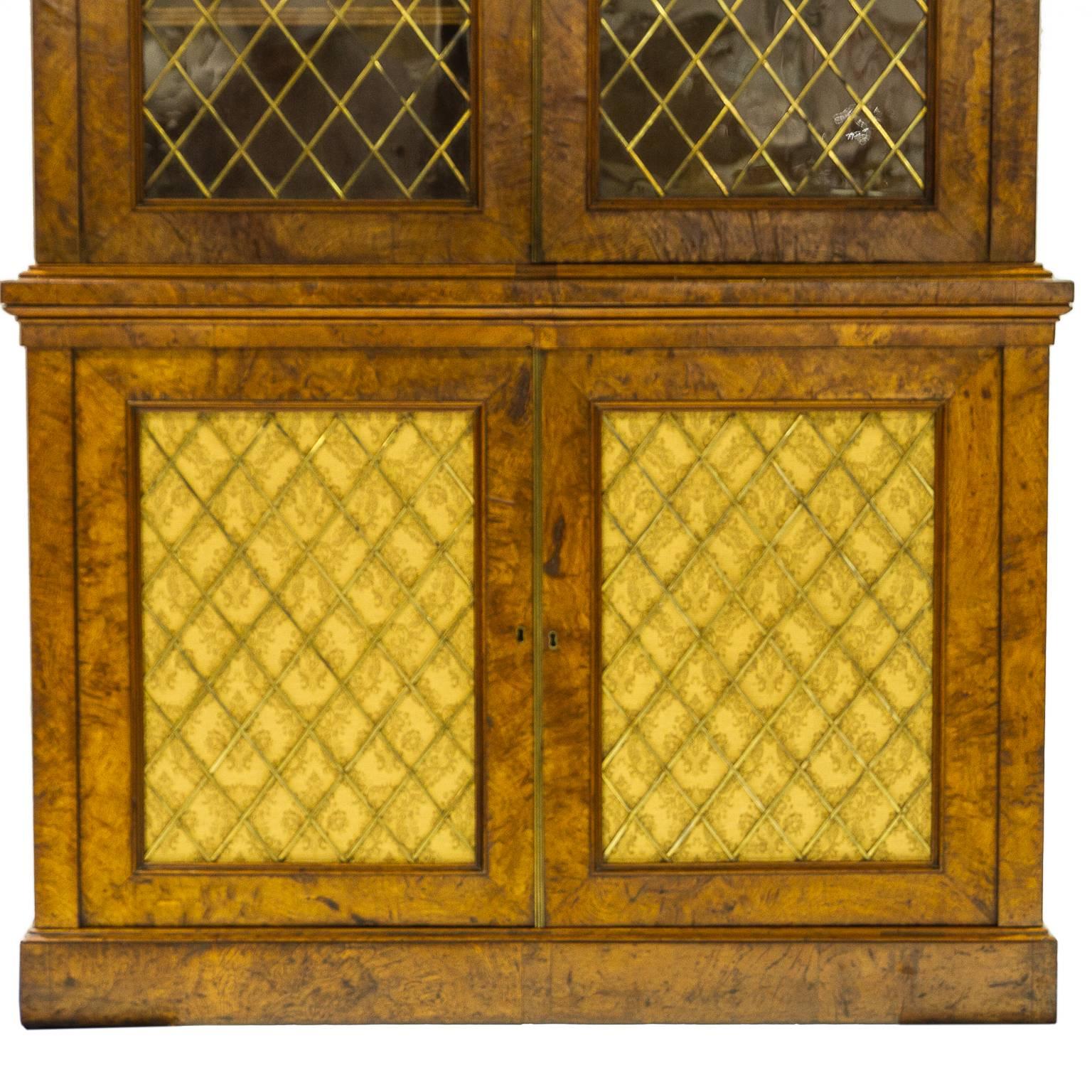 English 19th Century Regency Pollard Oak Cabinet
