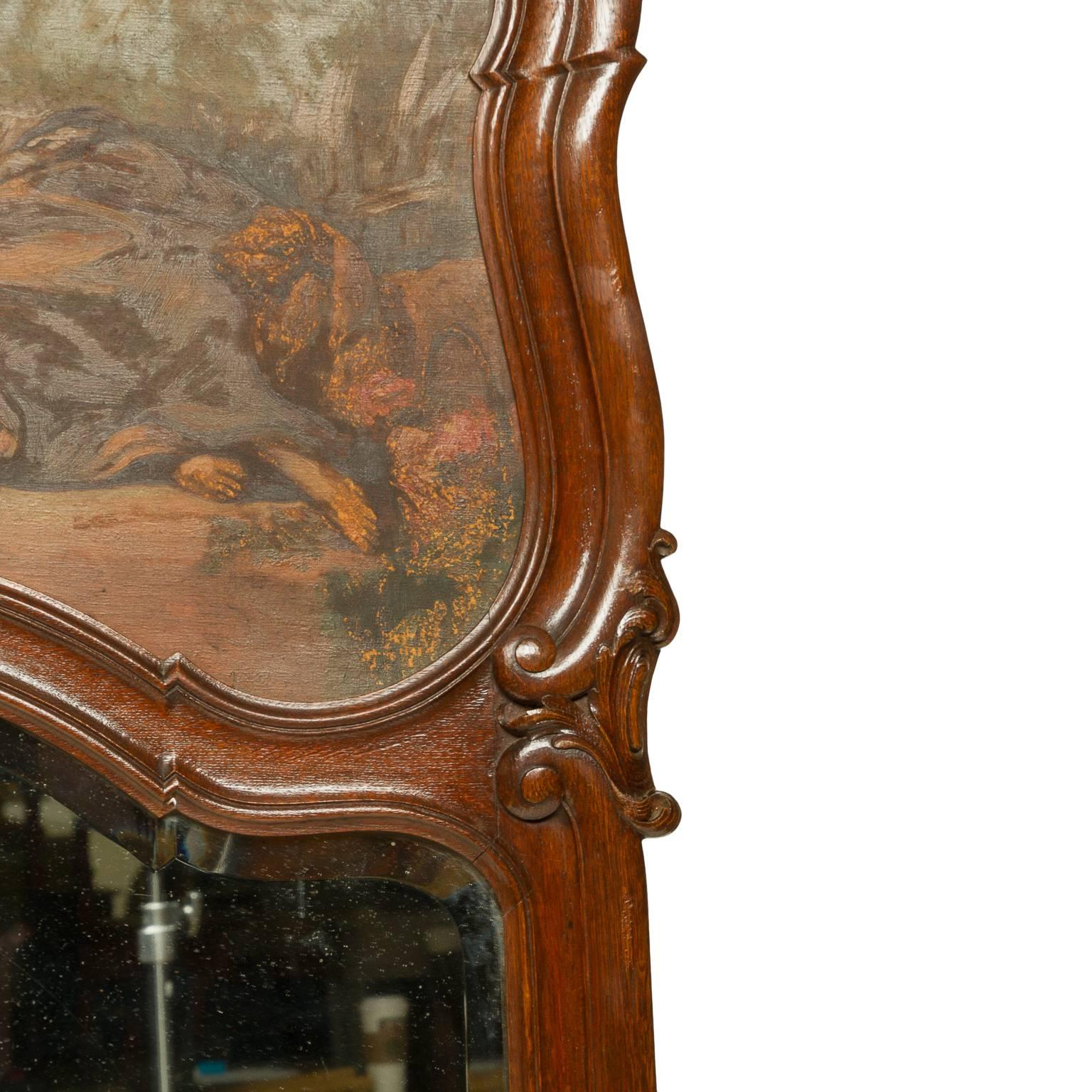 Late 19th Century 19th Century Louis XV Trumeau Mirror