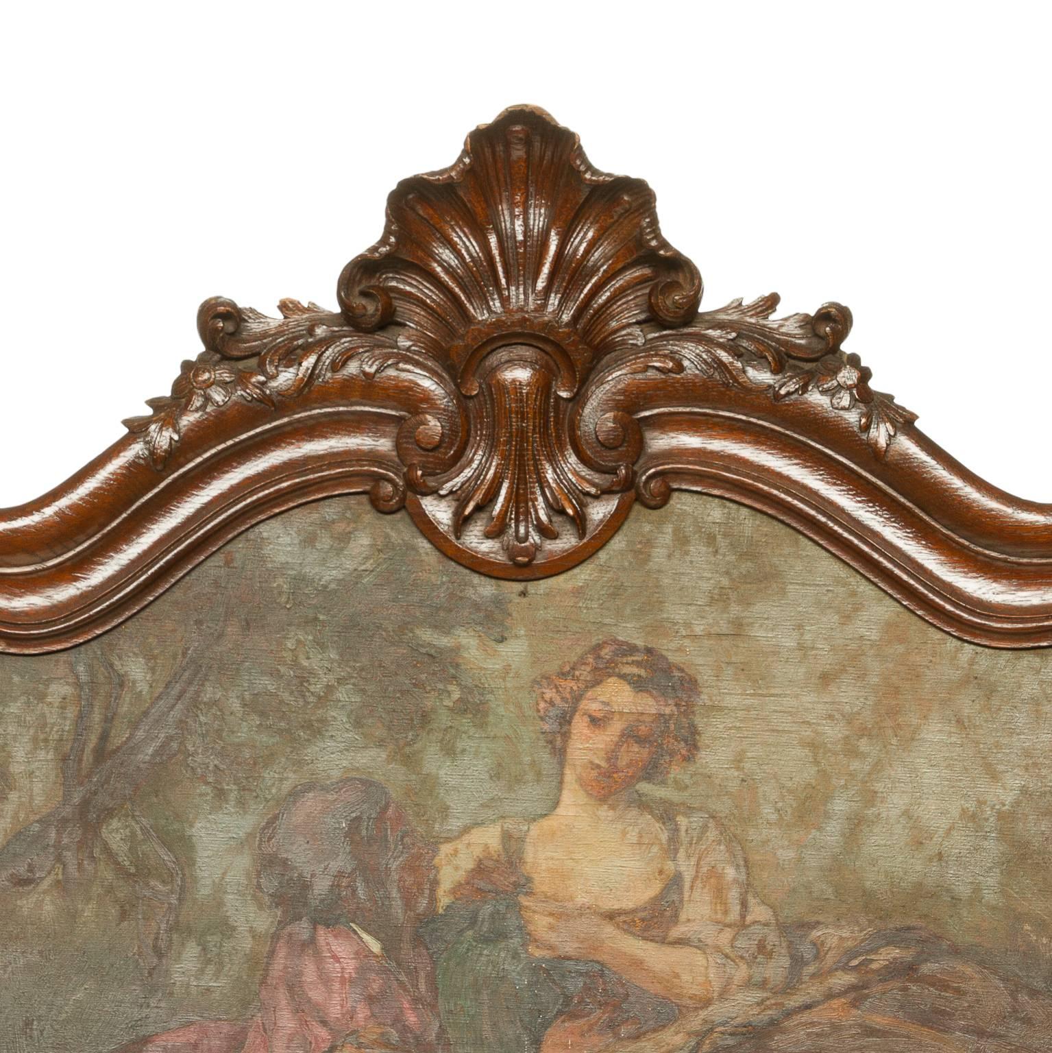 Woodwork 19th Century Louis XV Trumeau Mirror