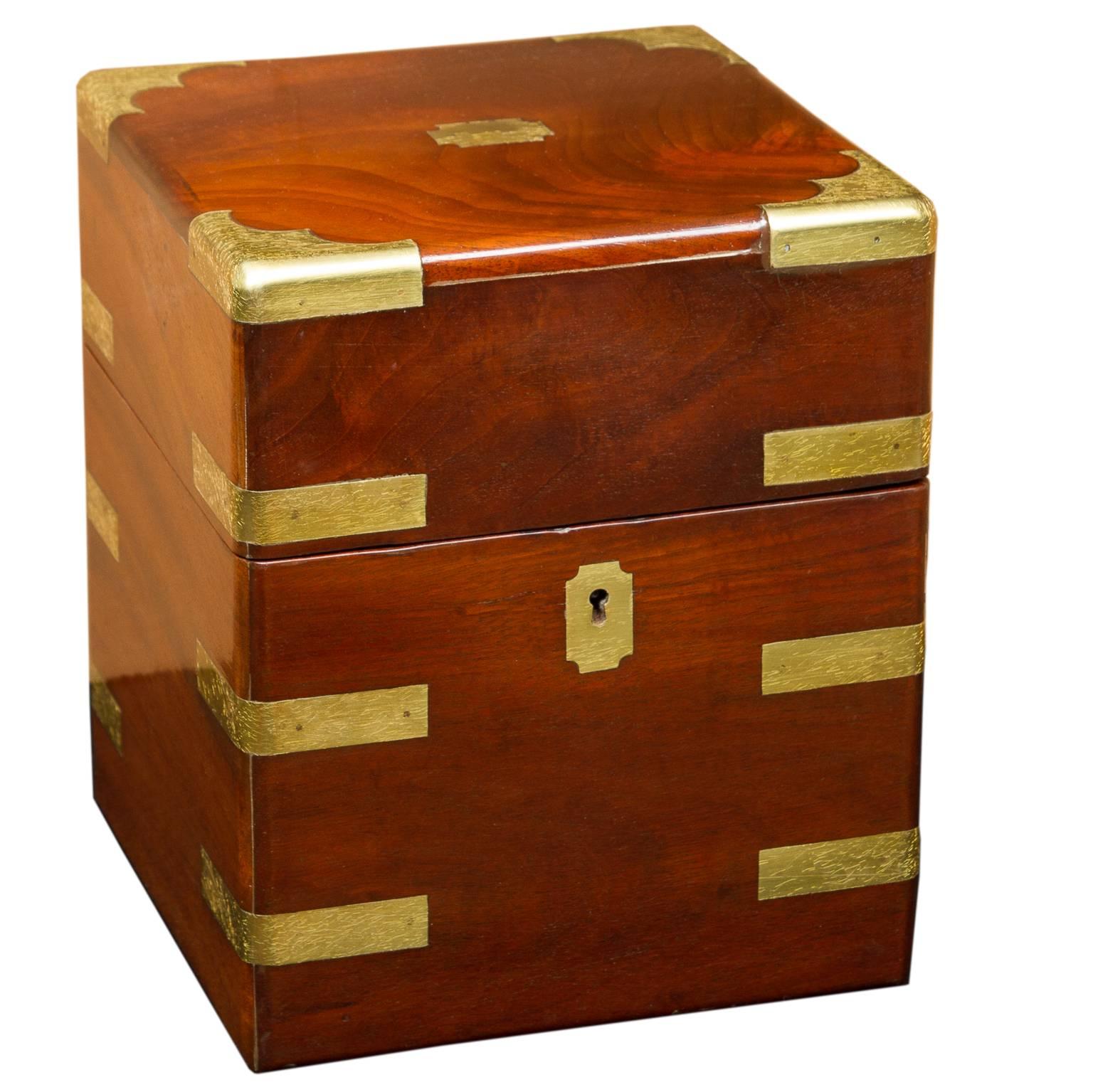 English 19th Century Georgian Campaign Decanter Box