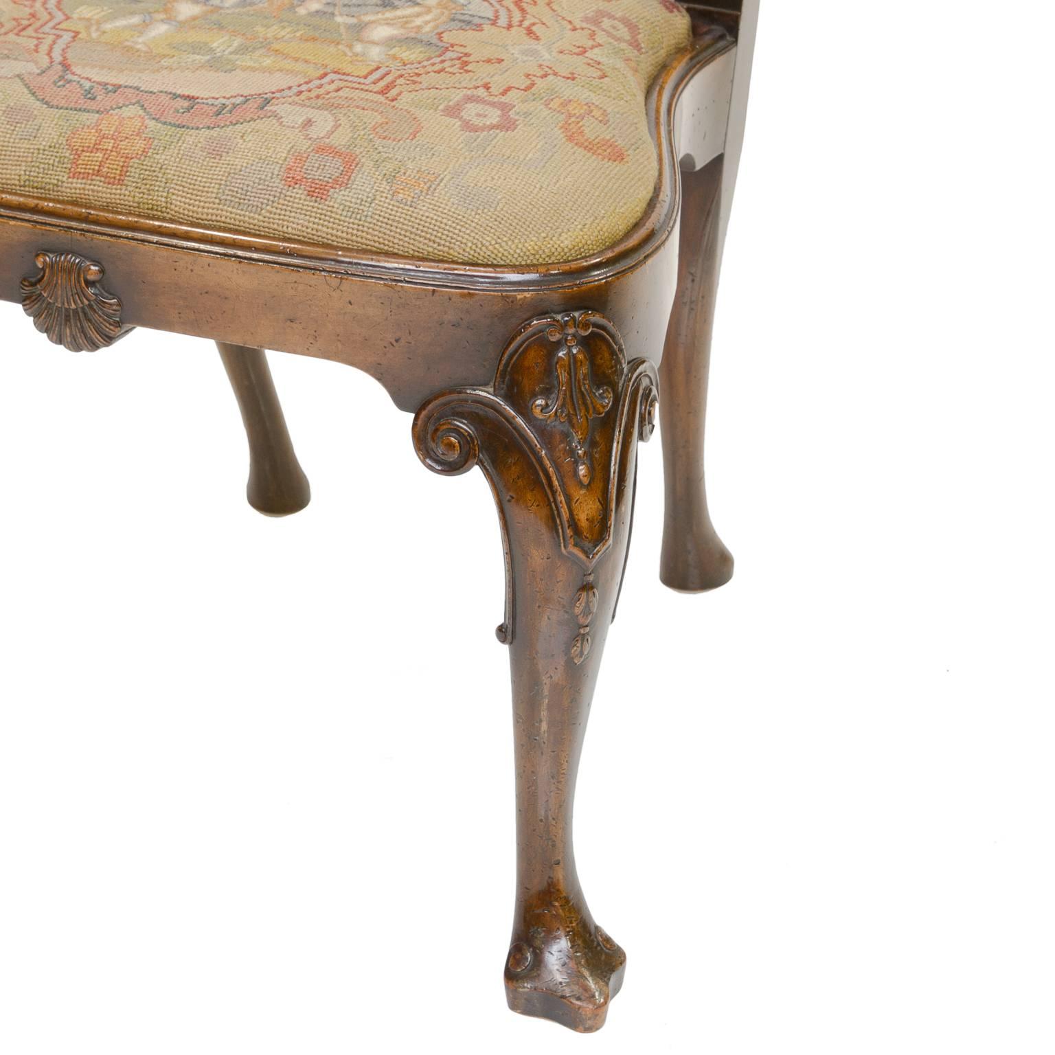 Woodwork 19th Century English Walnut Side Chairs