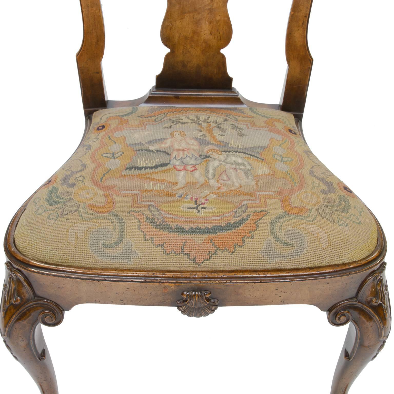 Late 19th Century 19th Century English Walnut Side Chairs