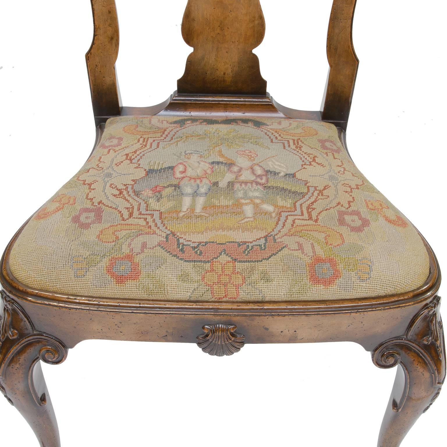 19th Century English Walnut Side Chairs 2