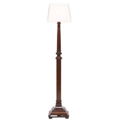 English Mahogany Floor Lamp