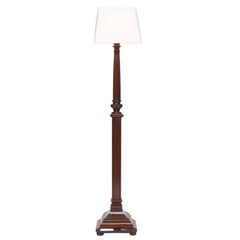 Antique English Mahogany Floor Lamp