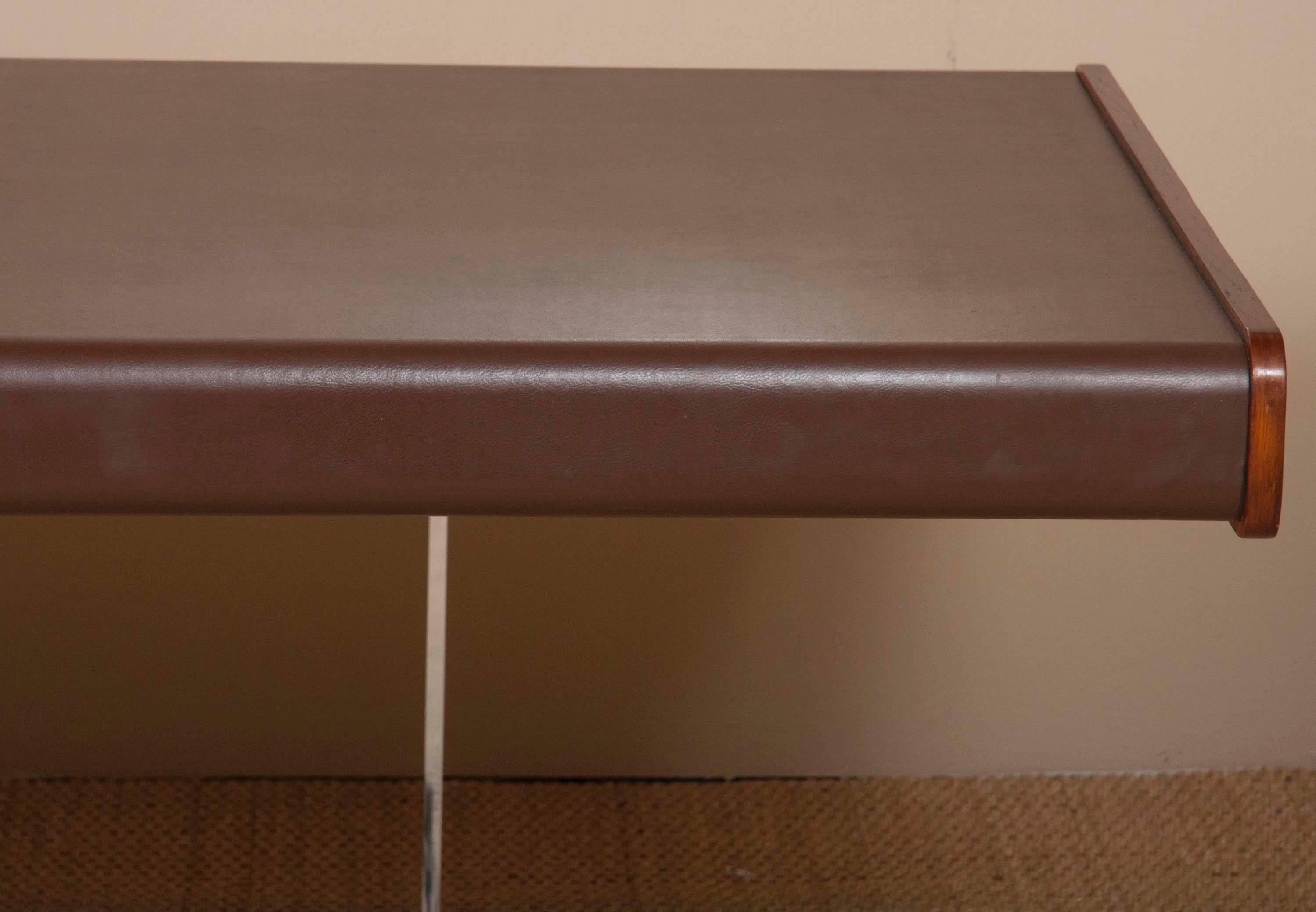 Oak and Chrome Desk by Ste. Marie & Laurent, Inc. In Excellent Condition In Stamford, CT