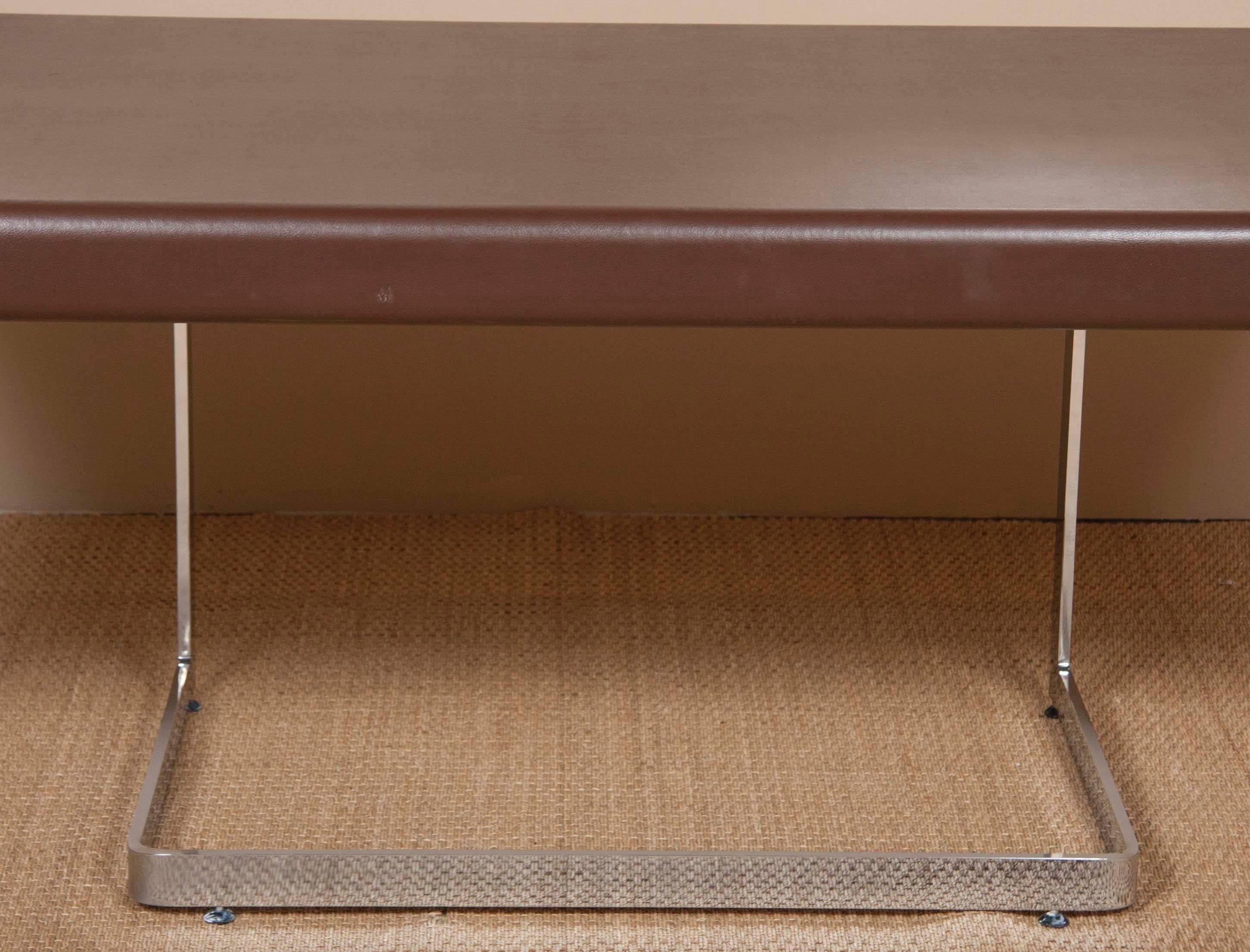 Oak and Chrome Desk by Ste. Marie & Laurent, Inc. 2